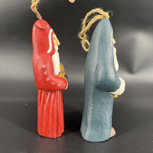 Lot 2 Randy Tate Santa Folk Art Christmas Figurines Boat Noah's Ark Teddy Bear - Picture 4 of 12